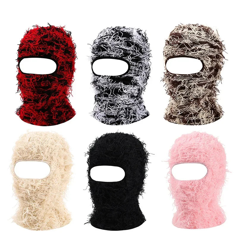 Full Face Balaclava With Fuzzy Texture