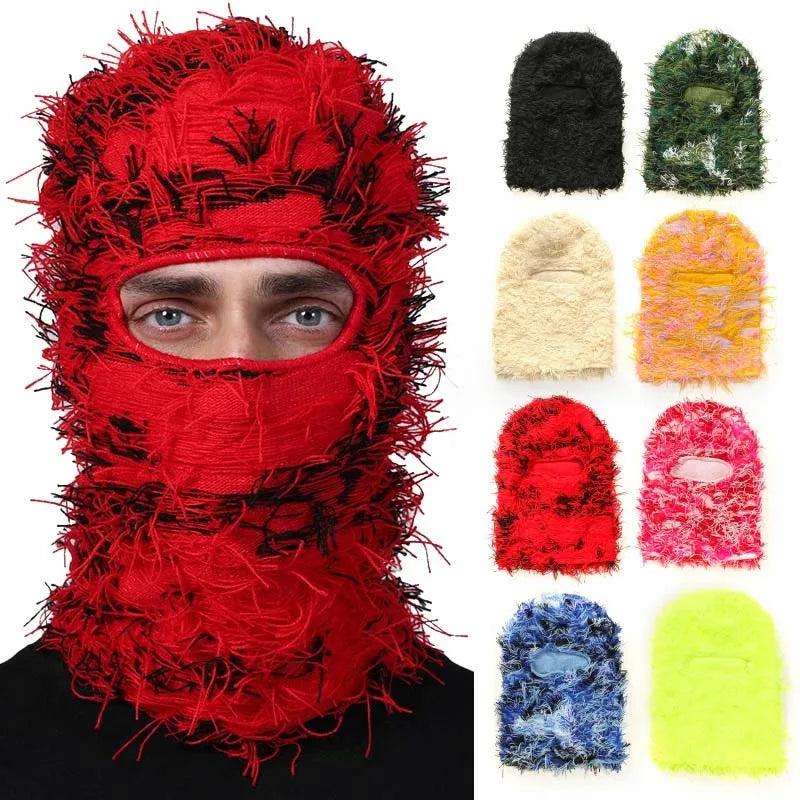 Full Face Balaclava With Fuzzy Texture